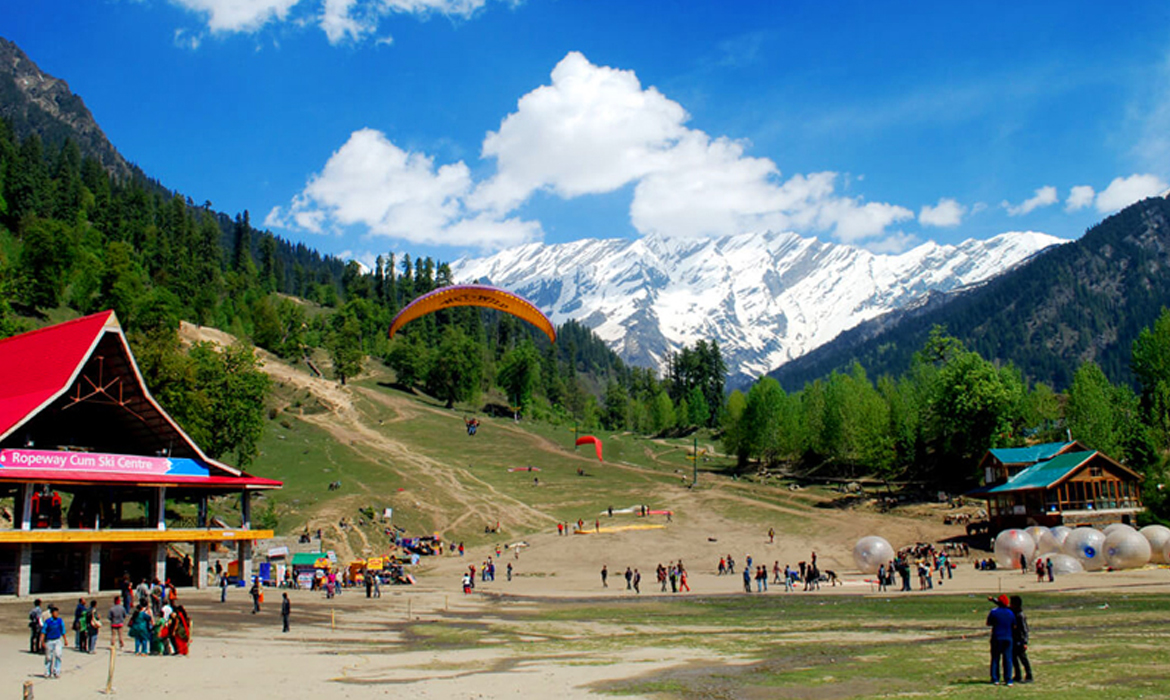 Scenic view of manali