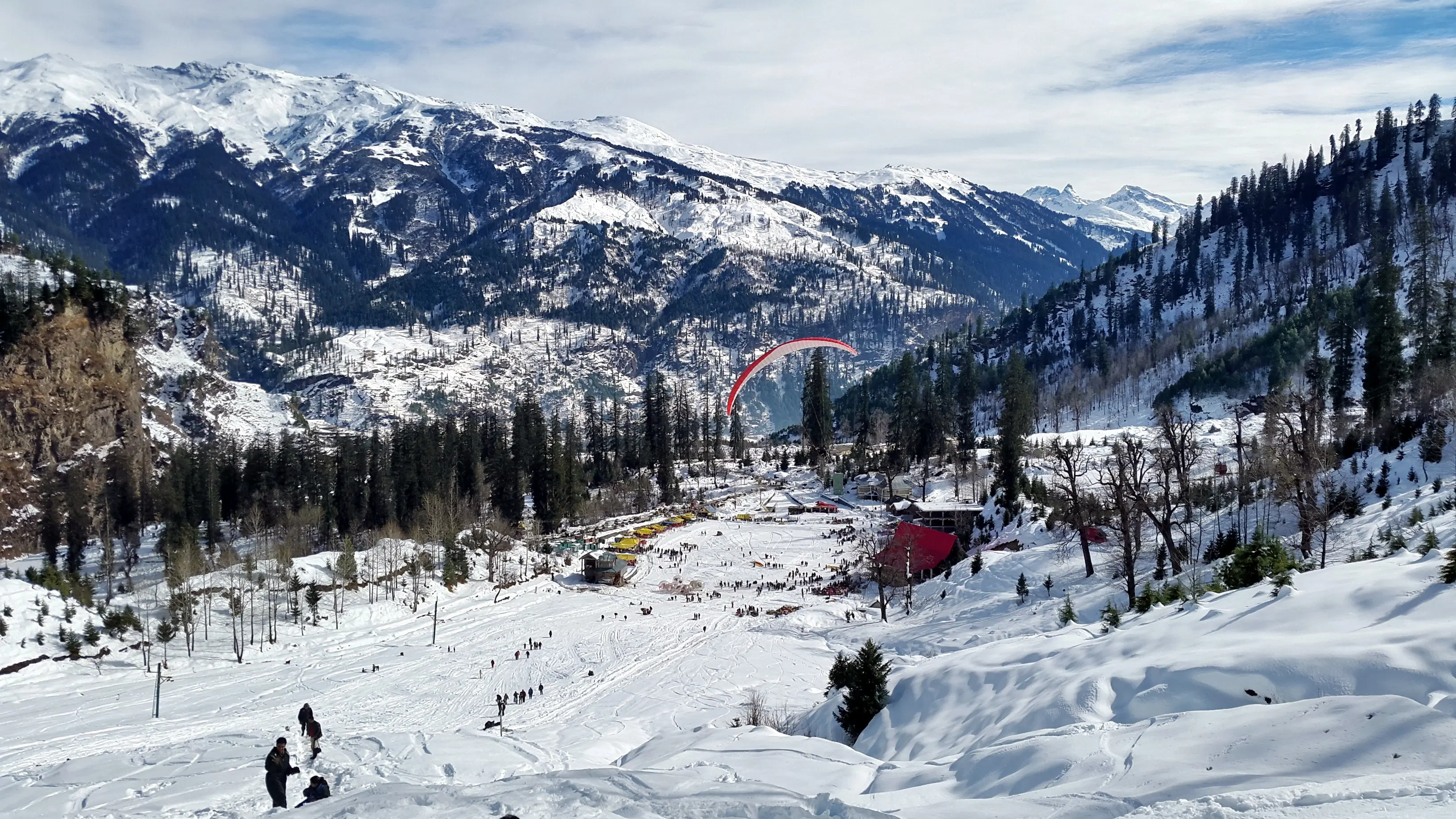 Scenic view of manali